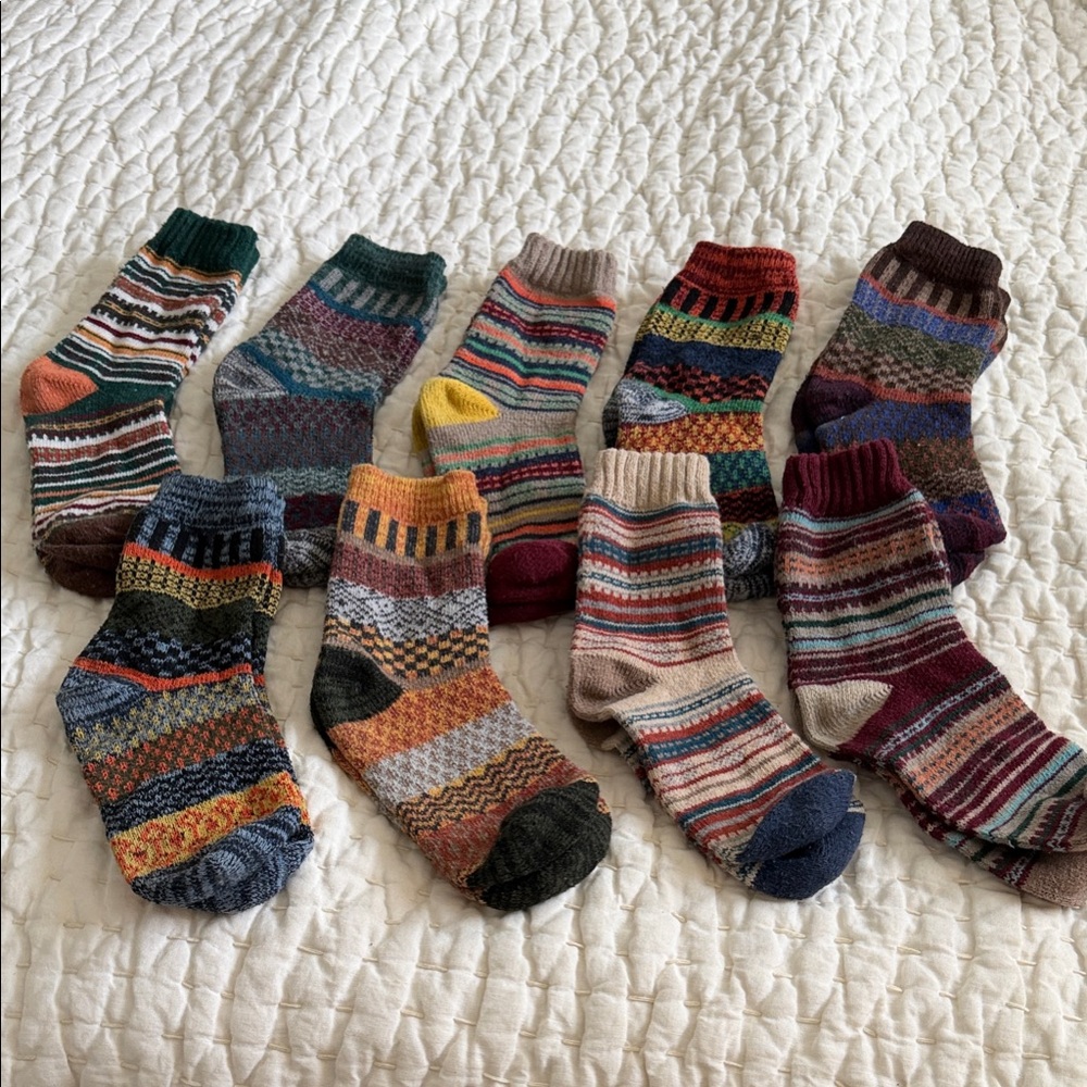Colorful Women's Patterned Socks Set
